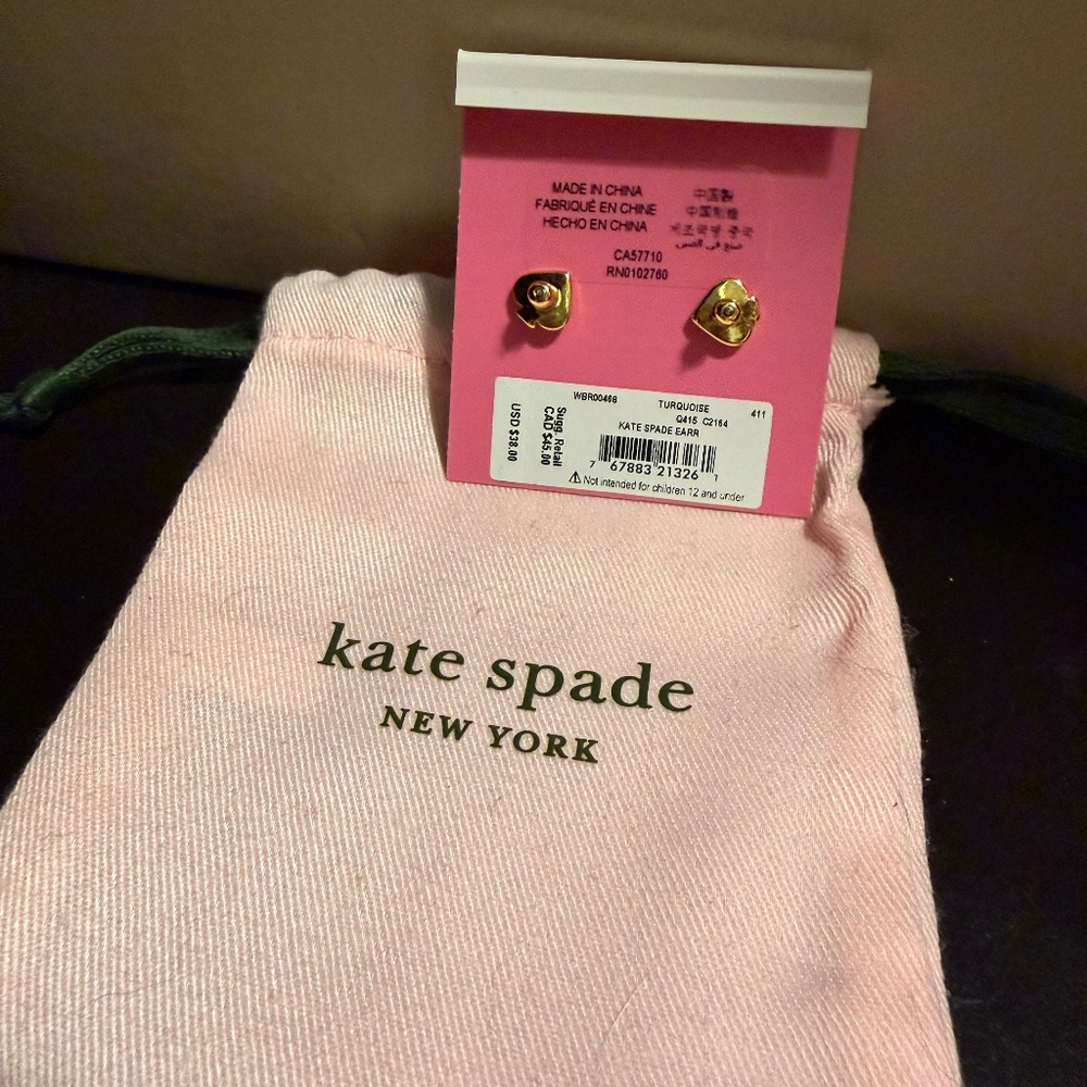 Kate Spade turquoise earrings - Picture 3 of 7